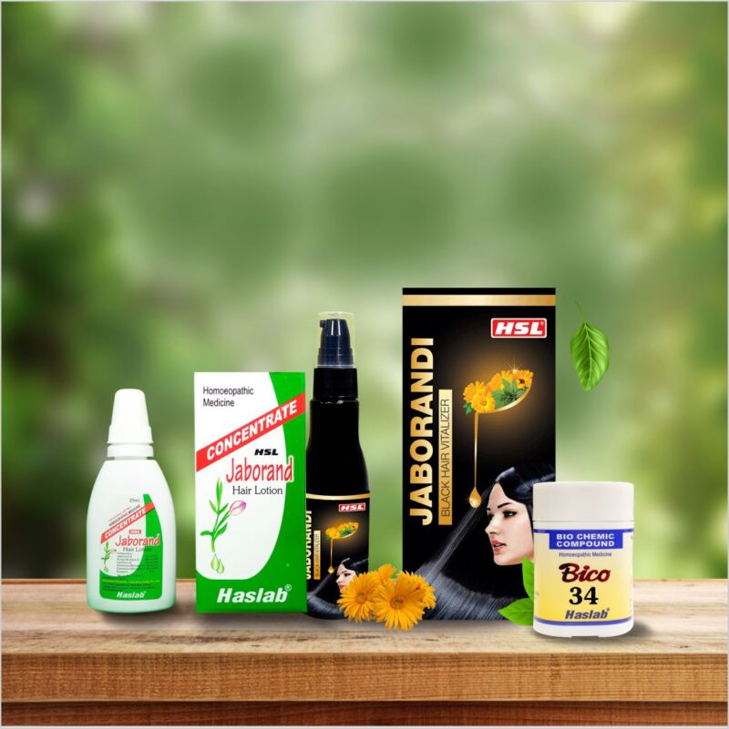 Hair Care Kit - Jaborand Hair Lotion, Jaborandi Black Hair Vitalizer & Bico 34 (20gm)