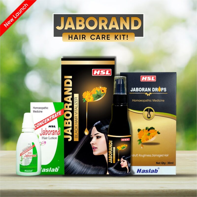 New Hair Care Kit - Jaborand Hair Lotion, Jaborandi Black Hair Vitalizer & Jaboran Drops