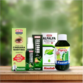 45+ Care Kit - Alfa Super SF- 115 ml, CMS Eye Drop, Rhustee Pain Spray & Digesto SF – 200 ml